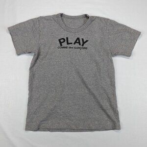 Comme Des Garcons Kids Size 6 Gray Play T Shirt Short Sleeve Crew Neck Unisex